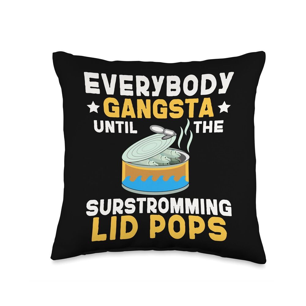 6283 Surstromming Fish In A Can Challenge Surviver Pride Gangsta Throw